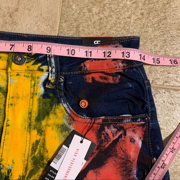 Redfox High Rise Destroyed Painted Skinny Jeans 13 - Picture 11 of 13